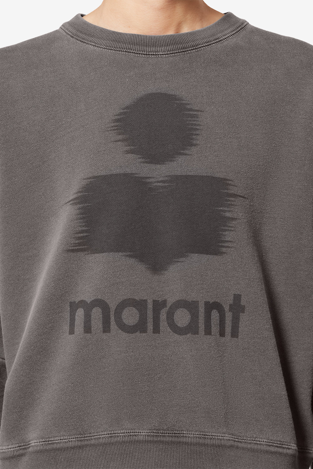 Felpa in cotone con logo mobyli - Anthracite - Woman - 3