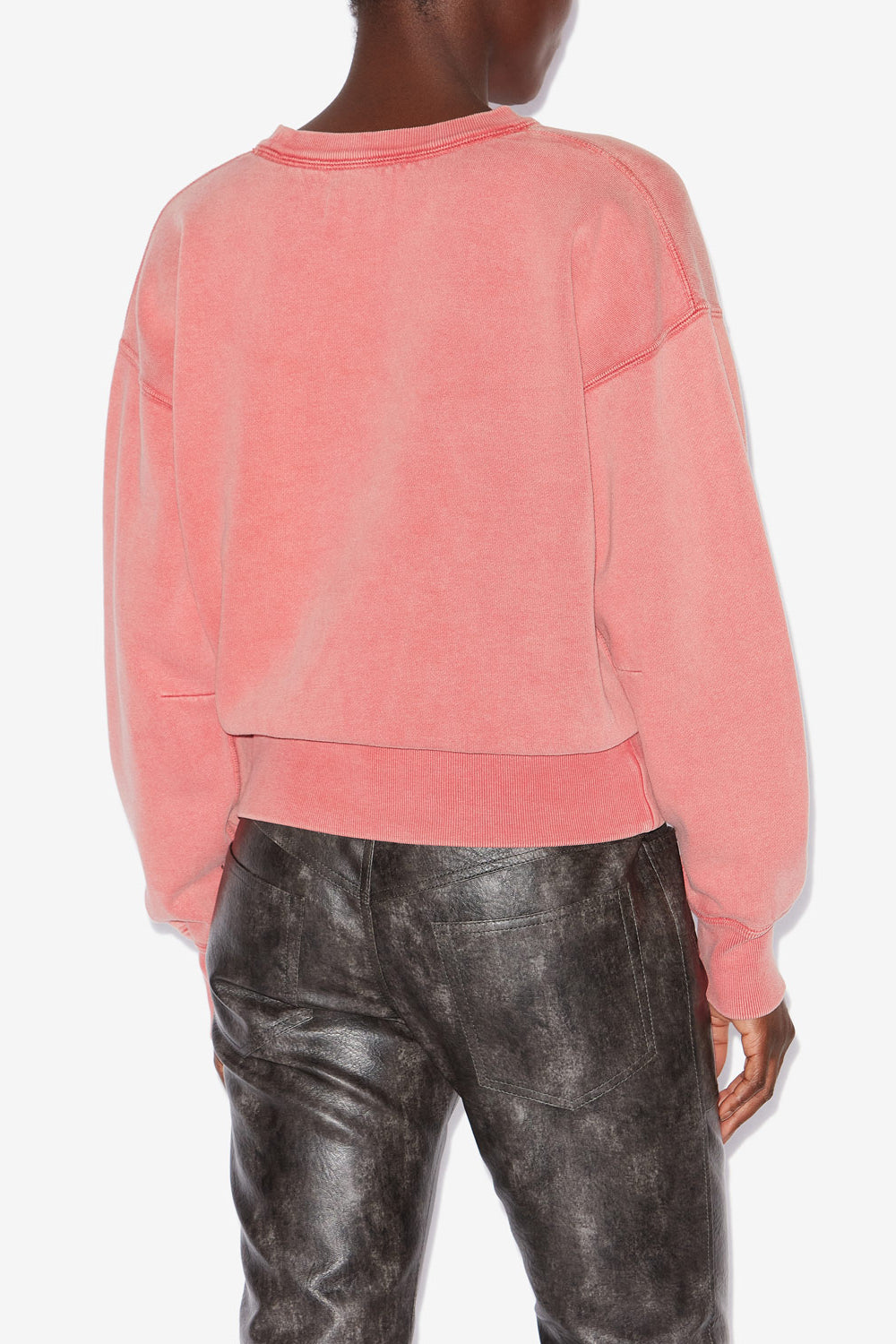 Sweatshirt mobyli en coton à logo - Corail - Woman - 5