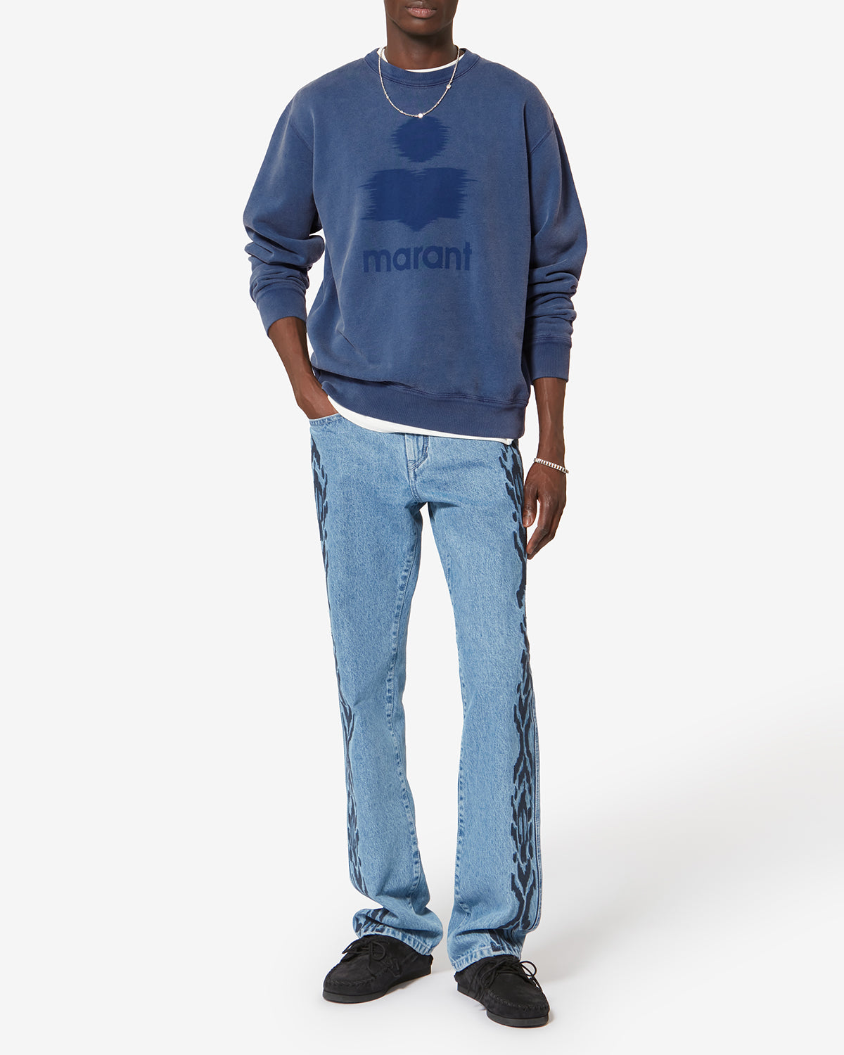 Sudadera mikoy de algodón con logotipo - Indigo - Man - 1