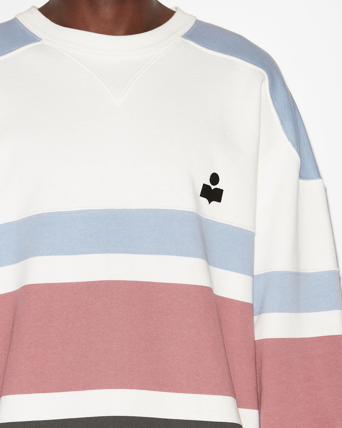 Sweatshirt meyoan rayé à logos  - Beige - Man - 2