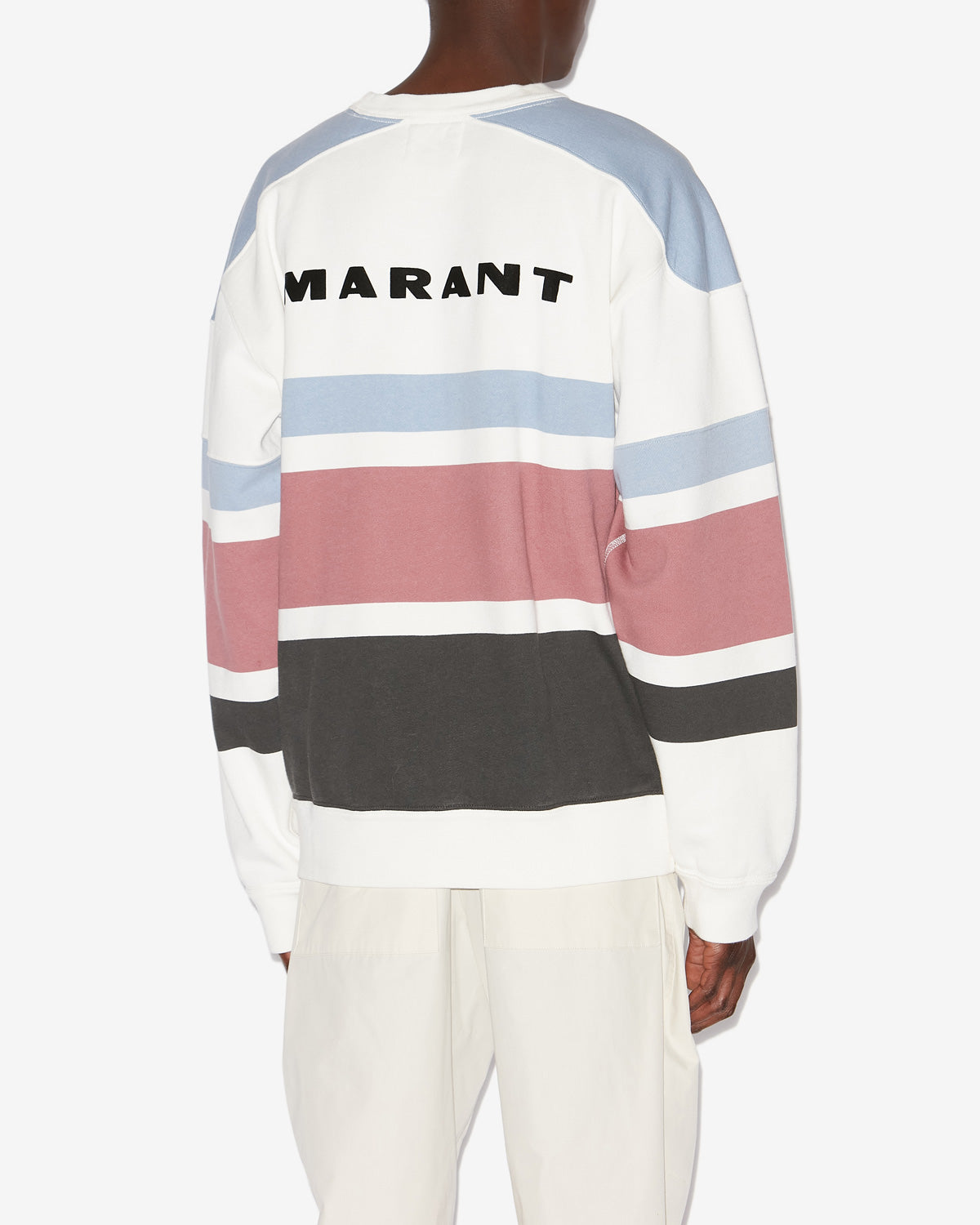 Sweatshirt meyoan rayé à logos  - Beige - Man - 4