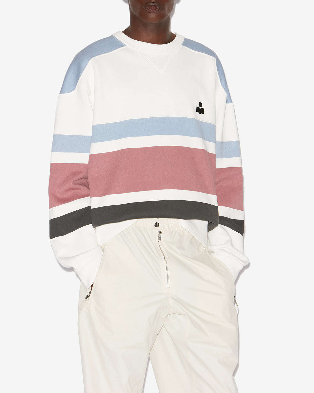 Sweatshirt meyoan rayé à logos  - Beige - Man - 3