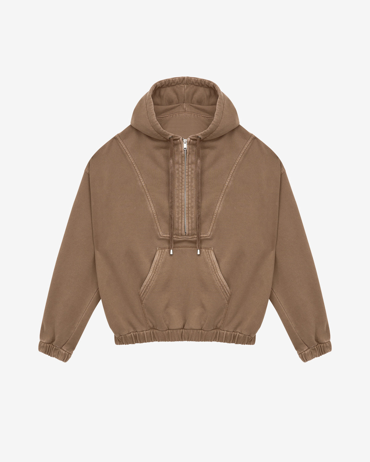 Kapuzensweatshirt yanis aus verwaschenem jersey - Khaki - Man - 5