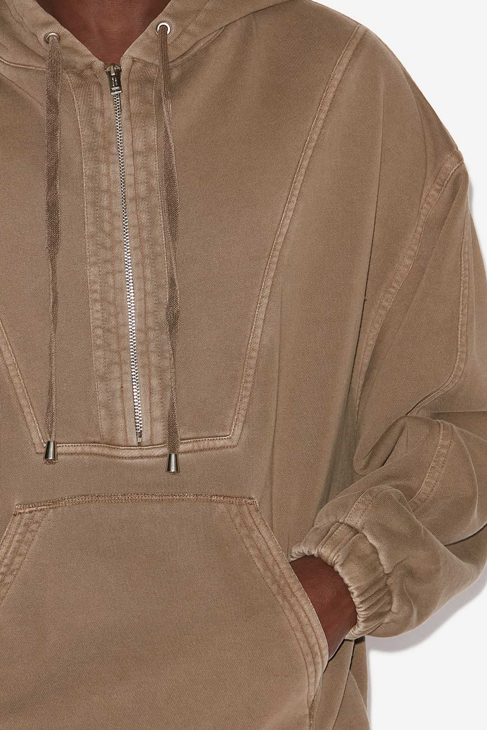 Yanis faded jersey hoodie - Khaki - Man - 3