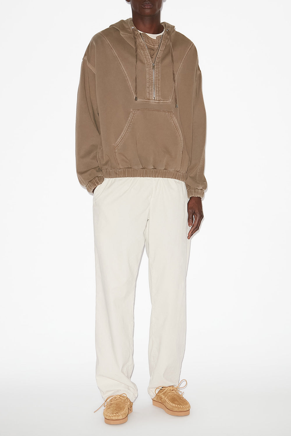 Yanis faded jersey hoodie - Khaki - Man - 2