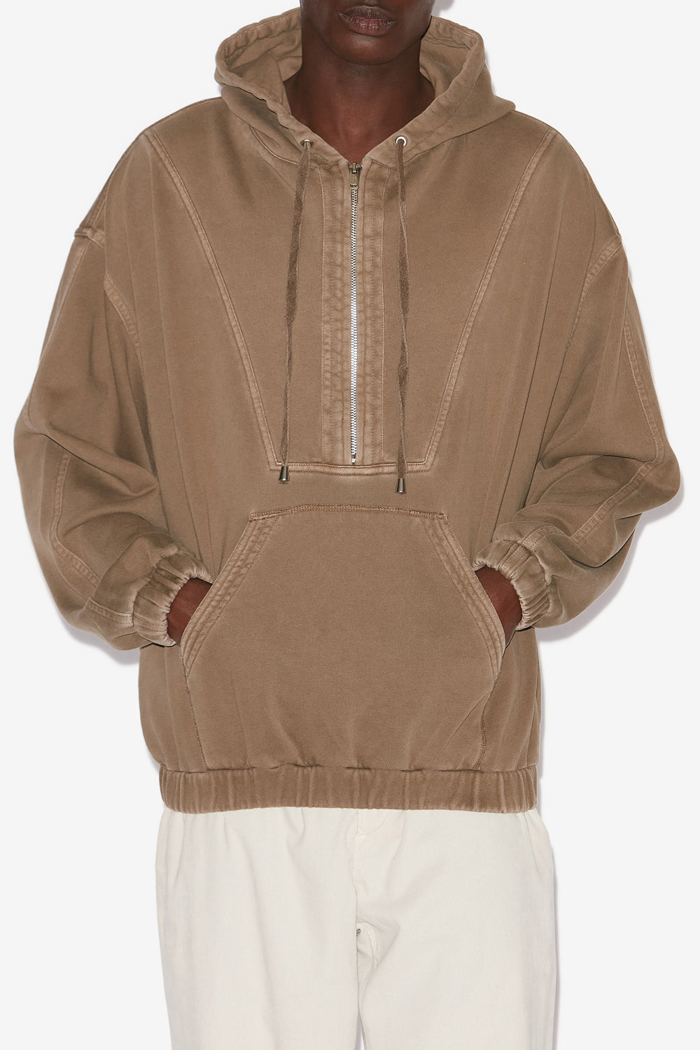 Yanis faded jersey hoodie - Khaki - Man - 4