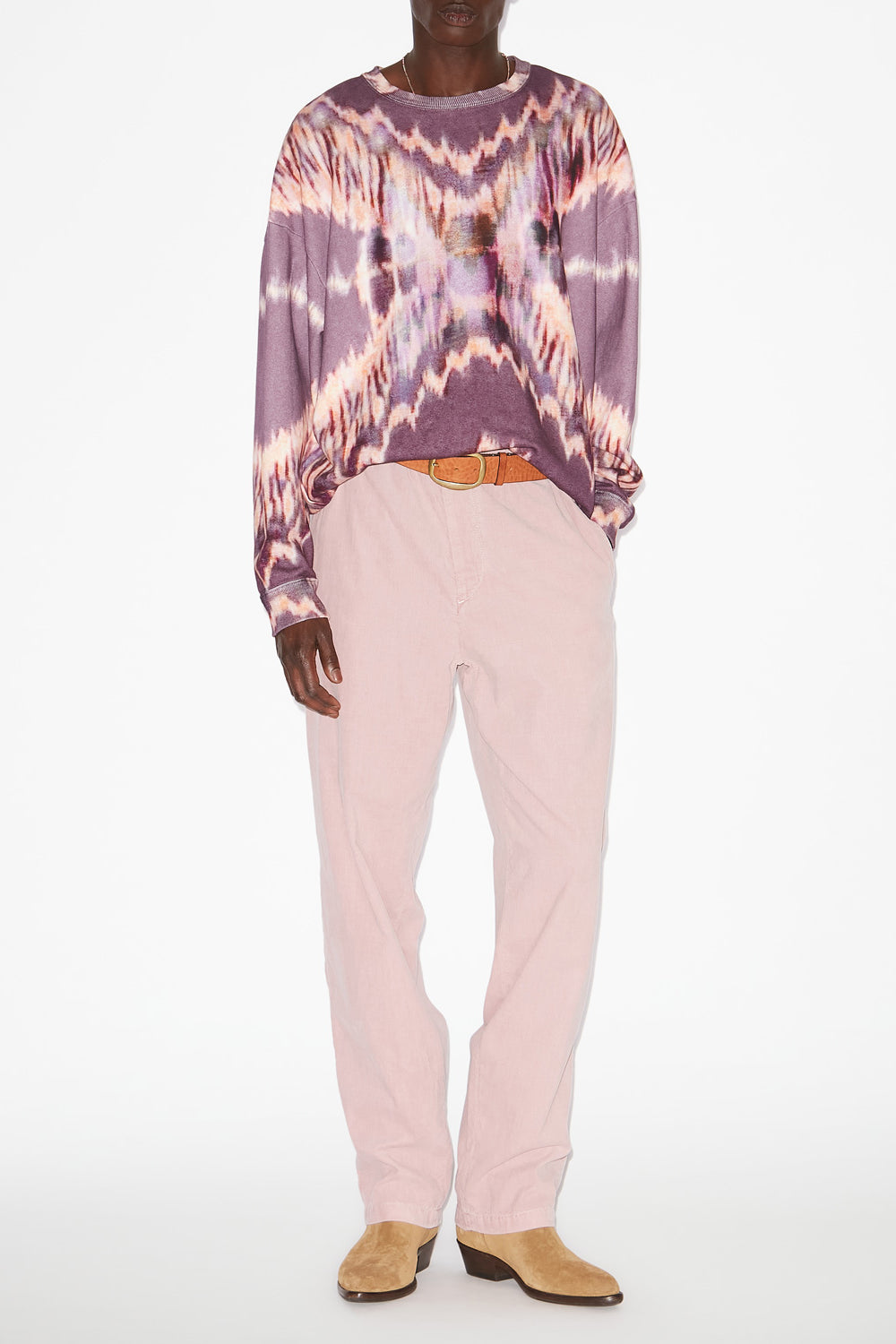 Sudadera dobbie de algodón tie-dye - Faded purple - Man - 2