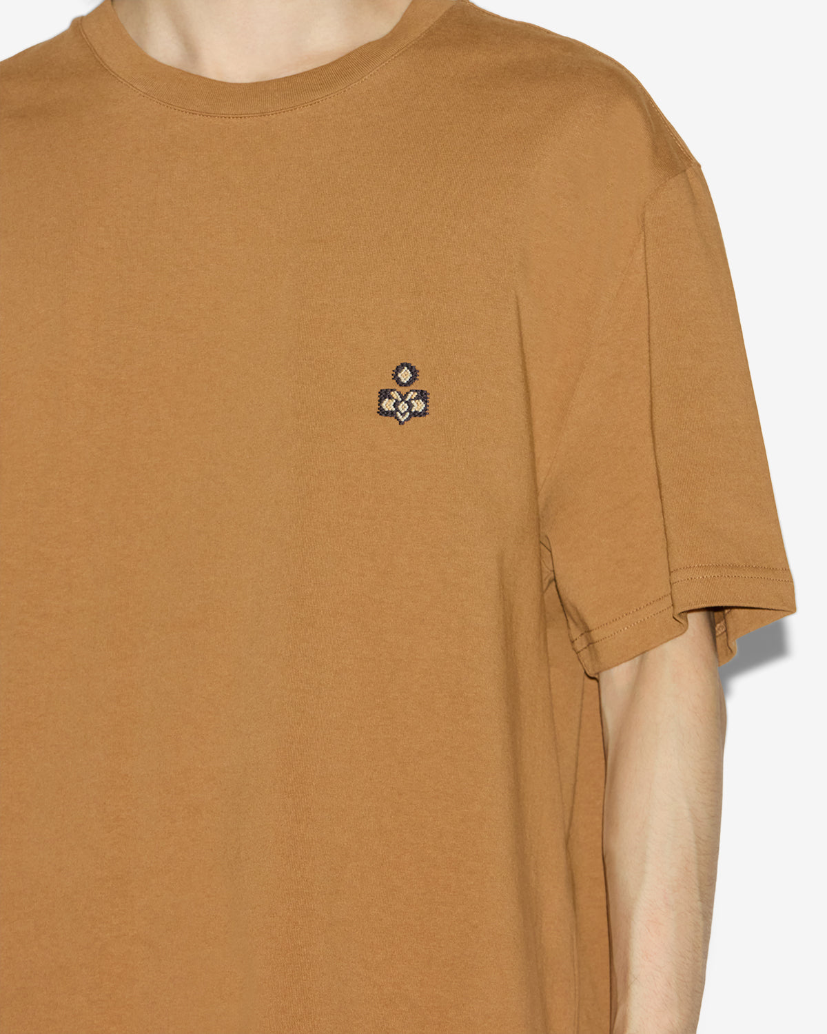 T-shirt hugo en coton à logo brodé - Camel - Man - 2