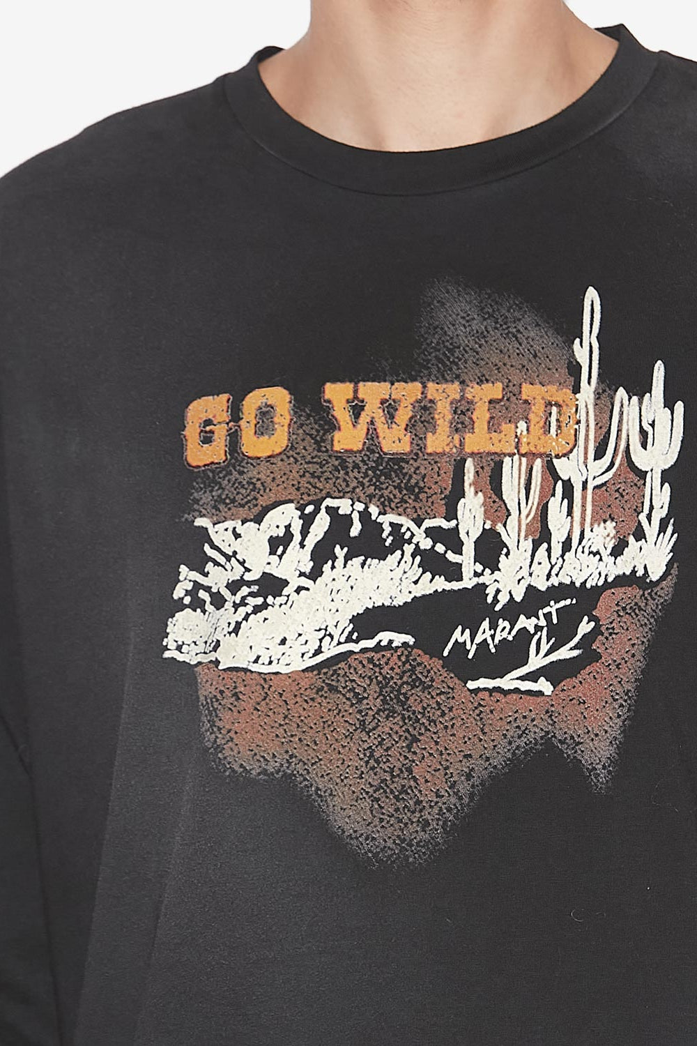 Camiseta leiloha de lino estampado - Negro lavado - Man - 3