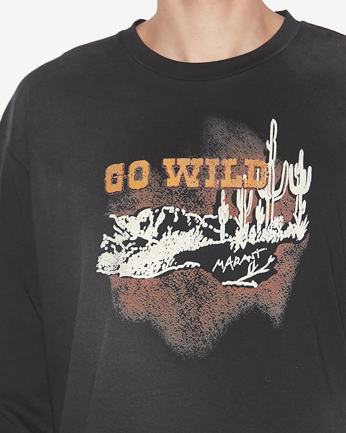 Leiloha printed linen t-shirt - Black - Man - 2