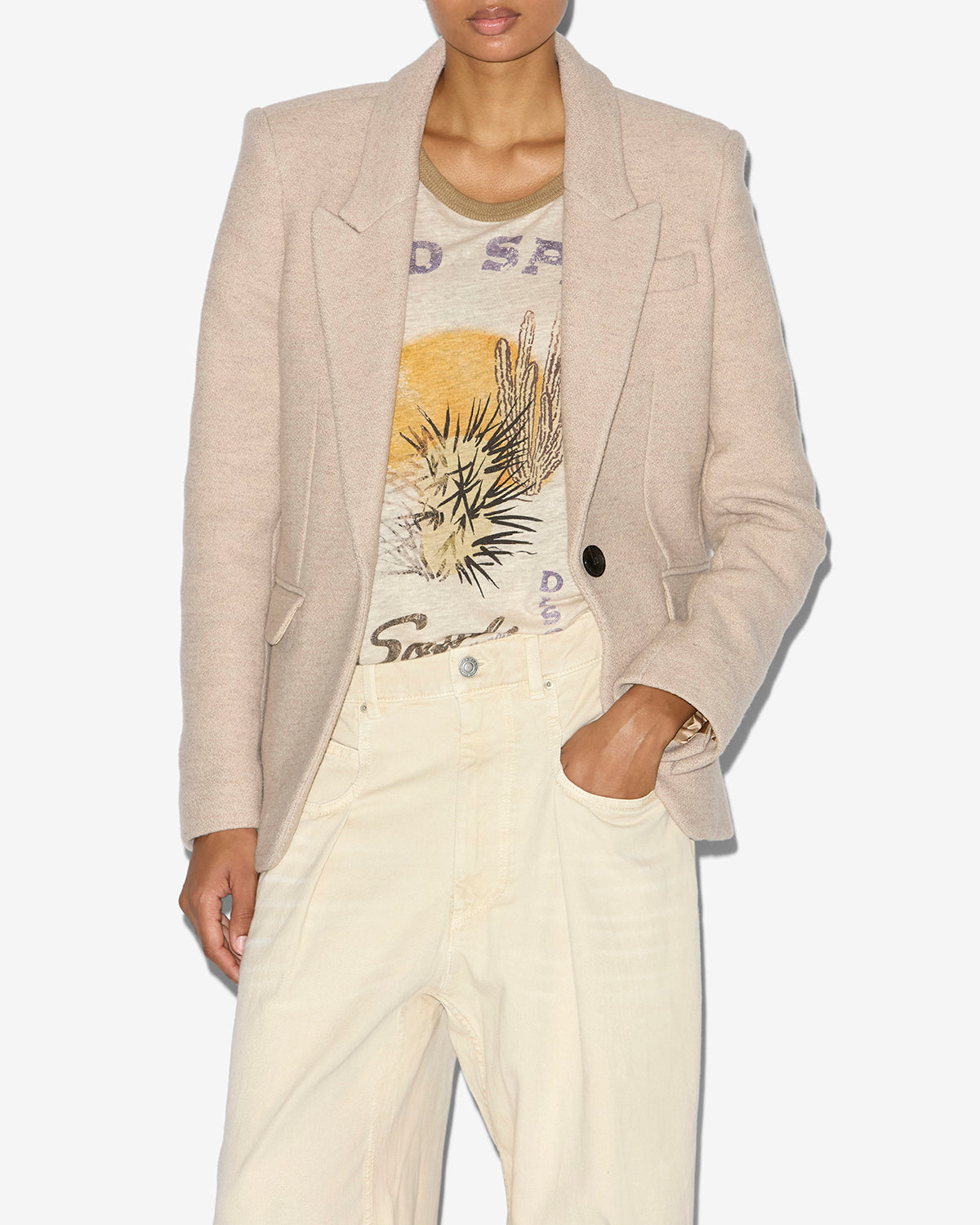 Kerstin virgin wool suit jacket - Beige - Woman - 3