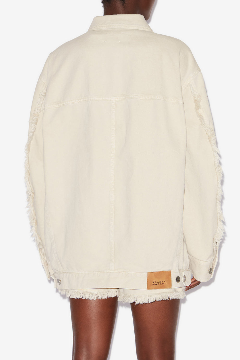 Manona embroidered denim jacket - Ecru - Woman - 5