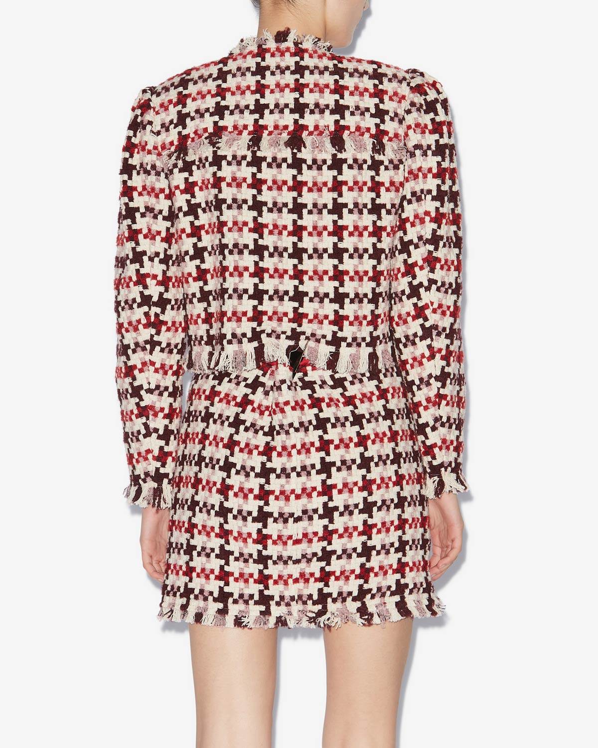 Kurze tweedjacke amelio - Red-pink - Woman - 4