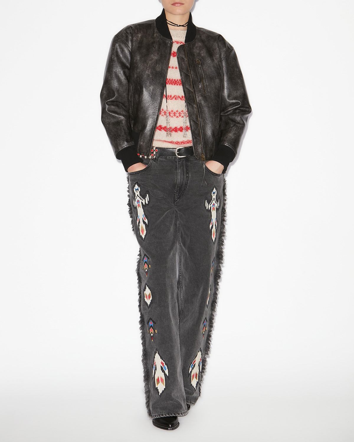 Crisley faux leather bomber jacket - Black - Woman - 1