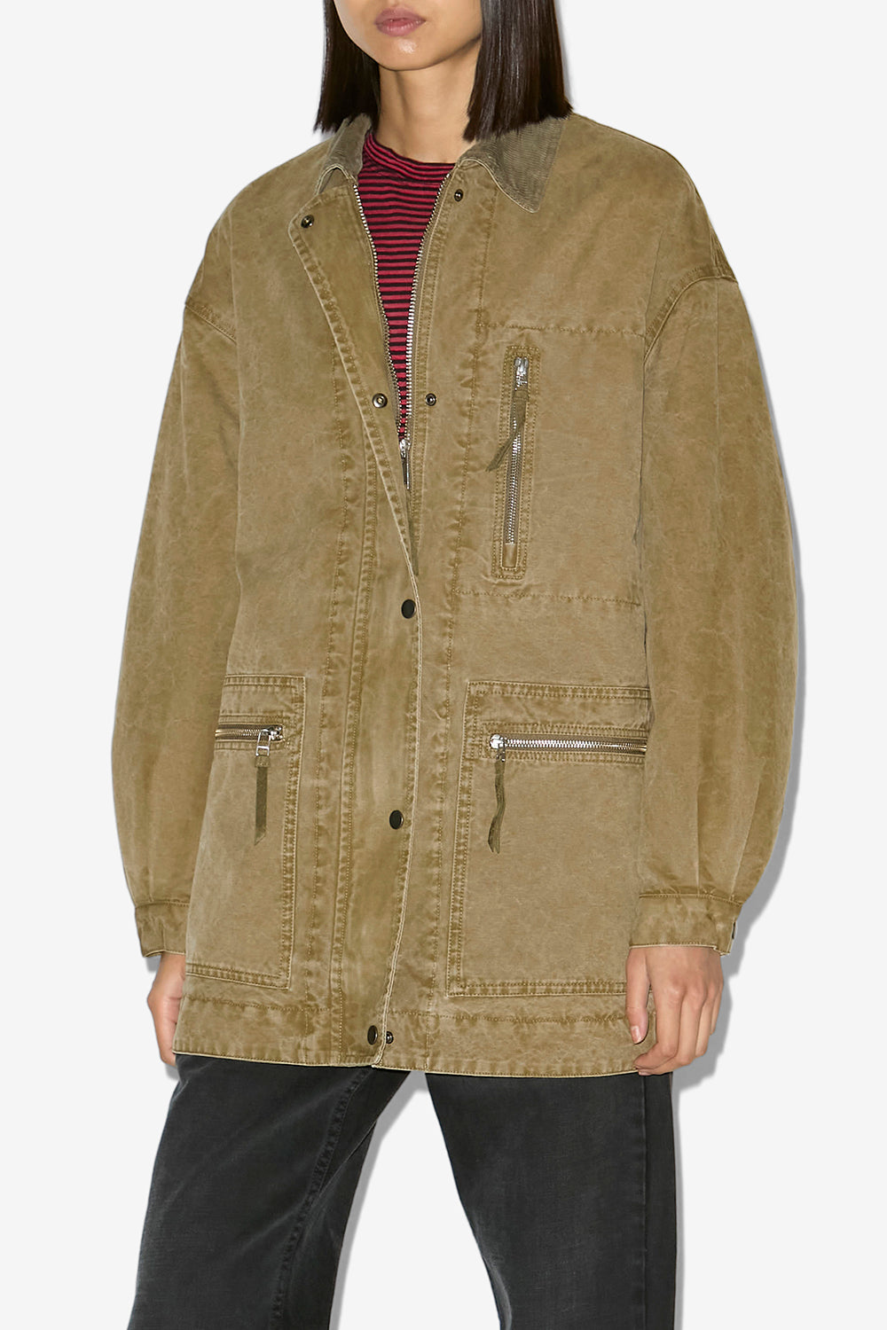 Jacke kimelia aus beschichteter baumwolle - Light bronze - Woman - 4