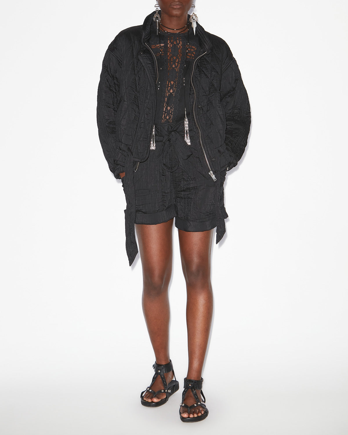 Selane short adventurer style jacket - Black - Woman - 1