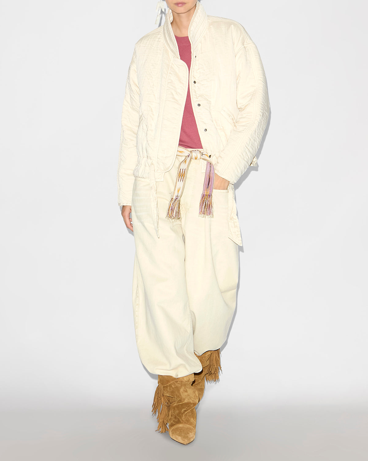 Kurze jacke selane im abenteurerstil - Naturfarben - Woman - 1