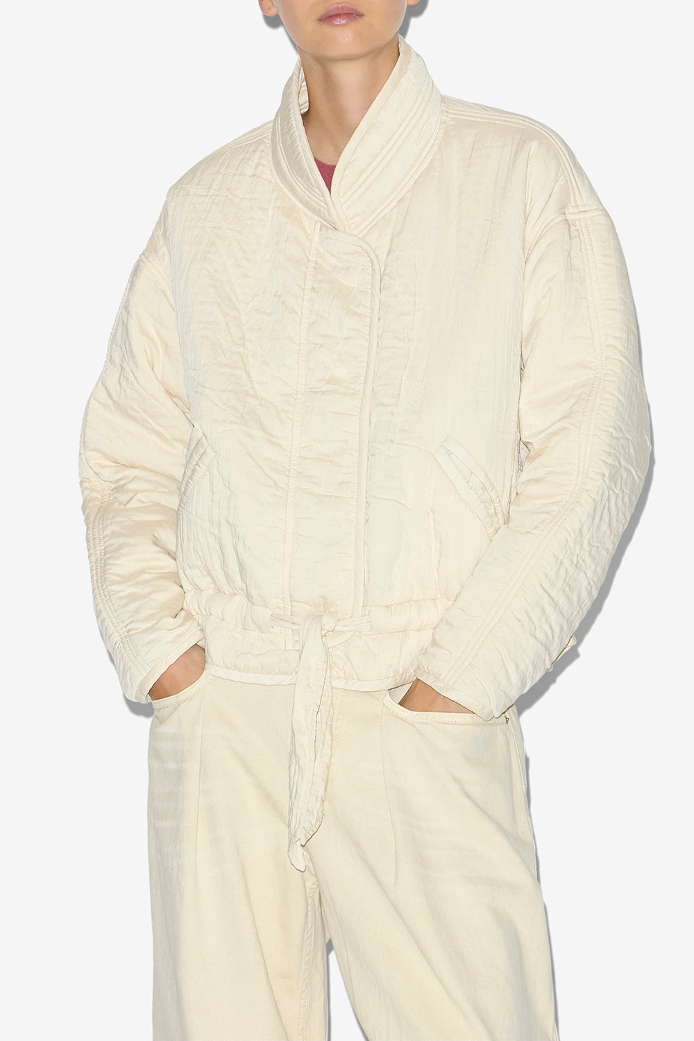 Selane short adventurer style jacket - Ecru - Woman - 4