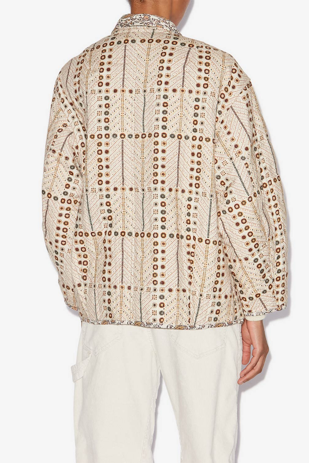 Chaqueta chancel de algodón estampado - Crudo - Woman - 5