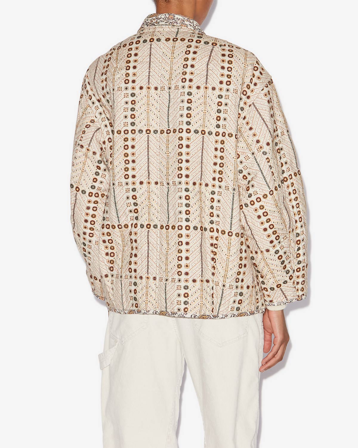 Bedruckte jacke chancel aus baumwolle - Naturfarben - Woman - 4