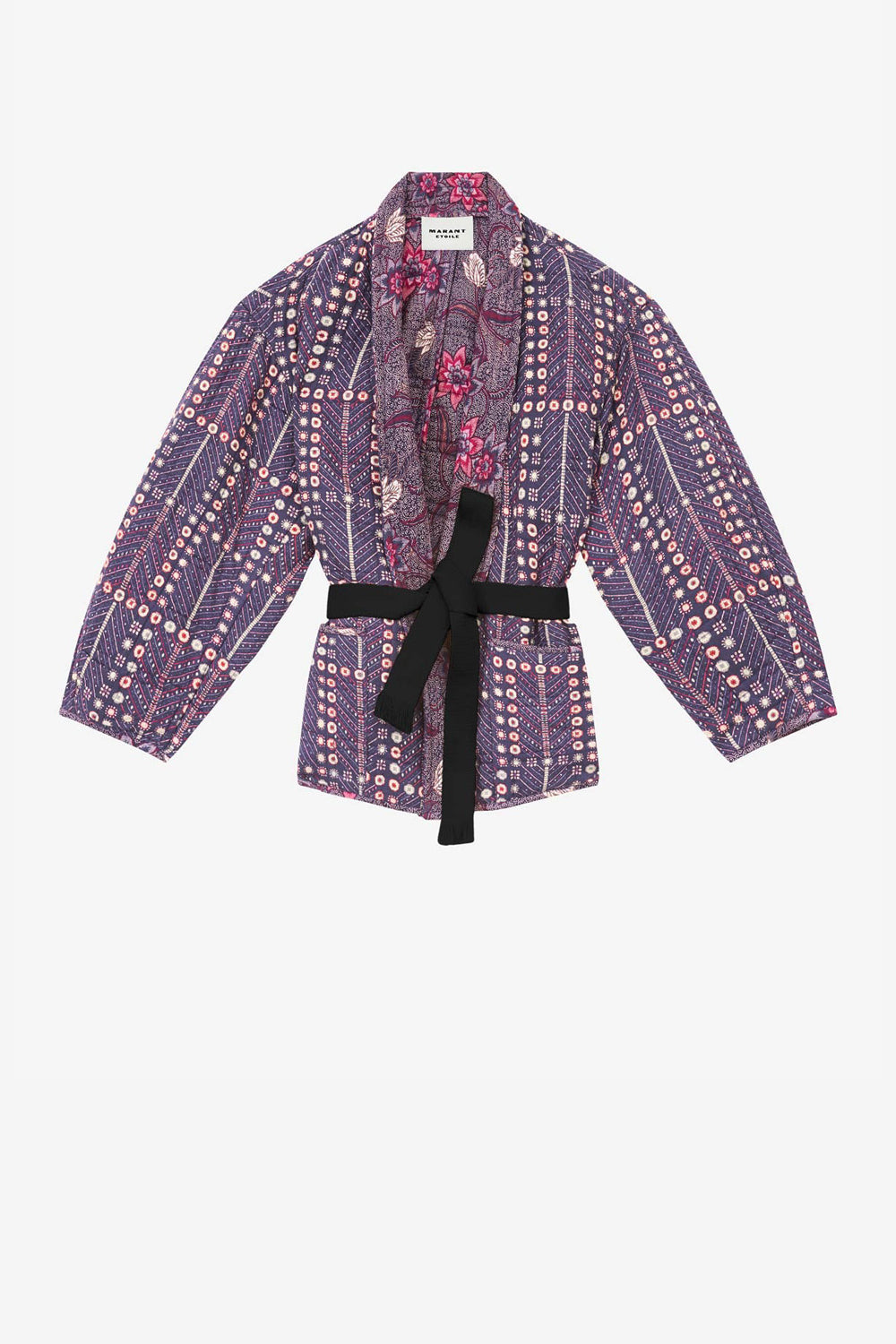 Bedruckte jacke chancel aus baumwolle - Lila - Woman - 1