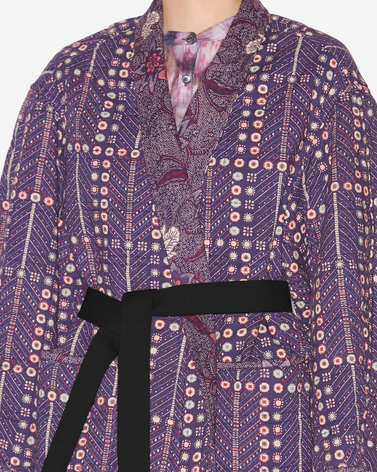 Bedruckte jacke chancel aus baumwolle - Lila - Woman - 2