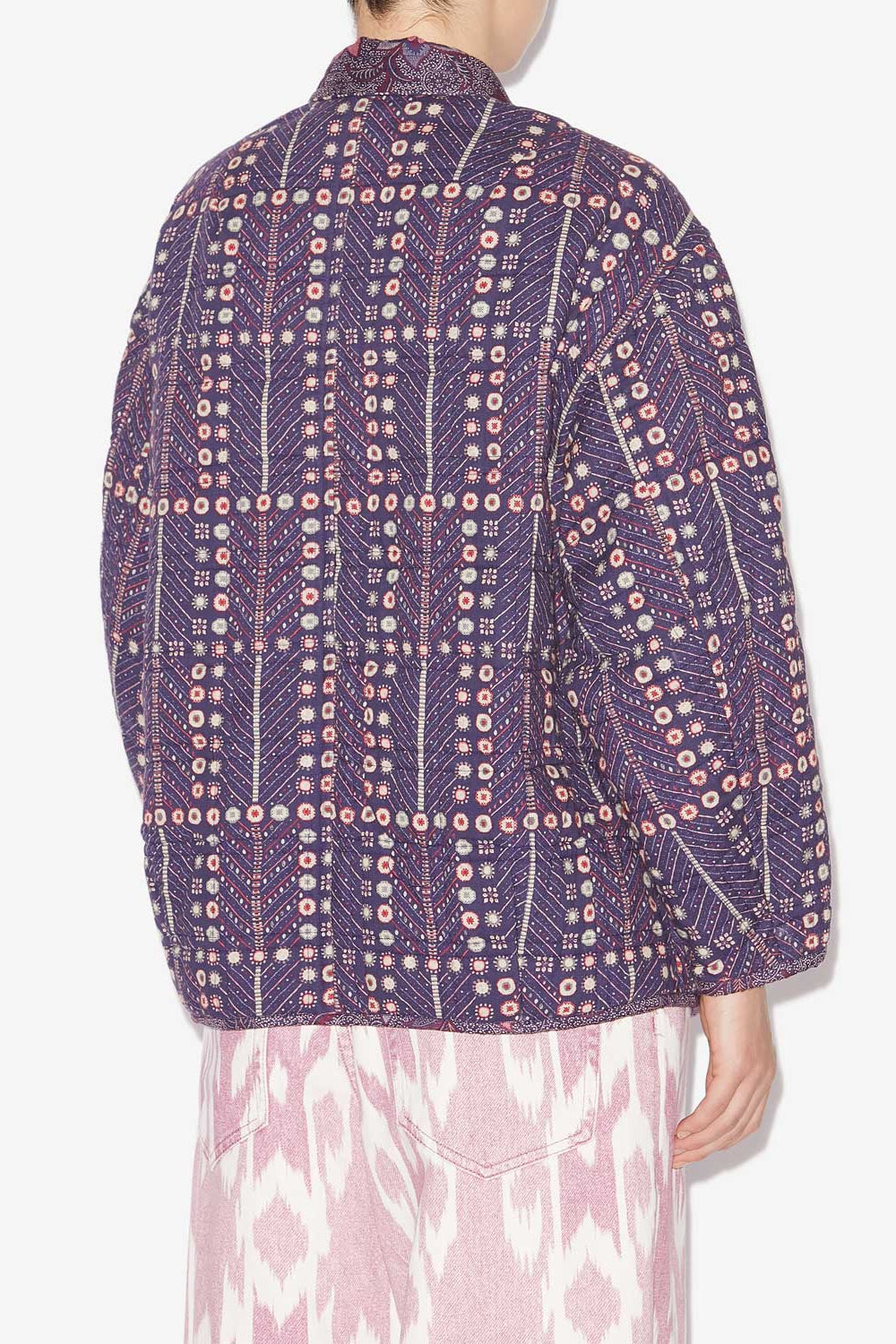 Bedruckte jacke chancel aus baumwolle - Lila - Woman - 5