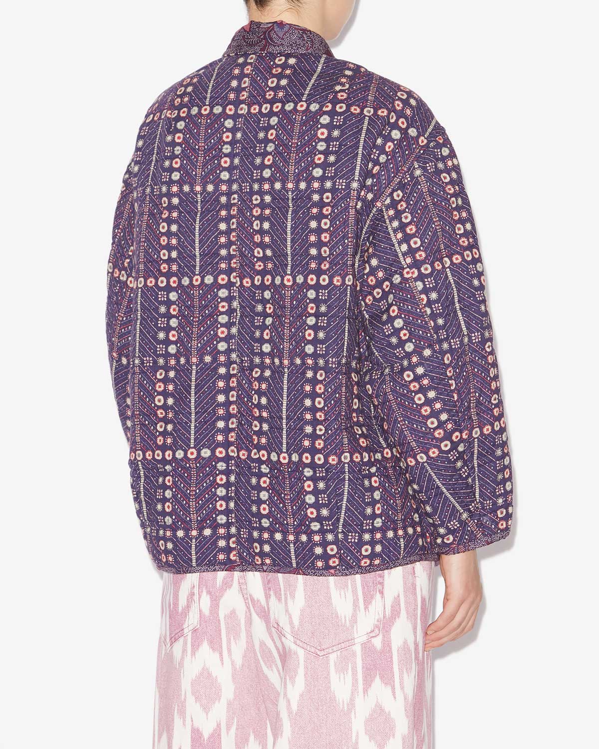 Bedruckte jacke chancel aus baumwolle - Lila - Woman - 4