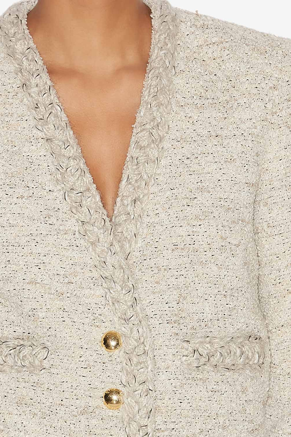 Gwendoline short cowens jacket - Ecru - Woman - 3