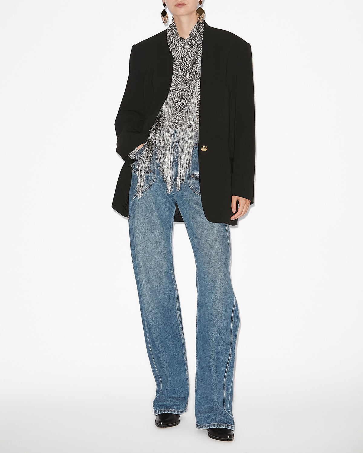 Helona flowing suit jacket - Black - Woman - 1