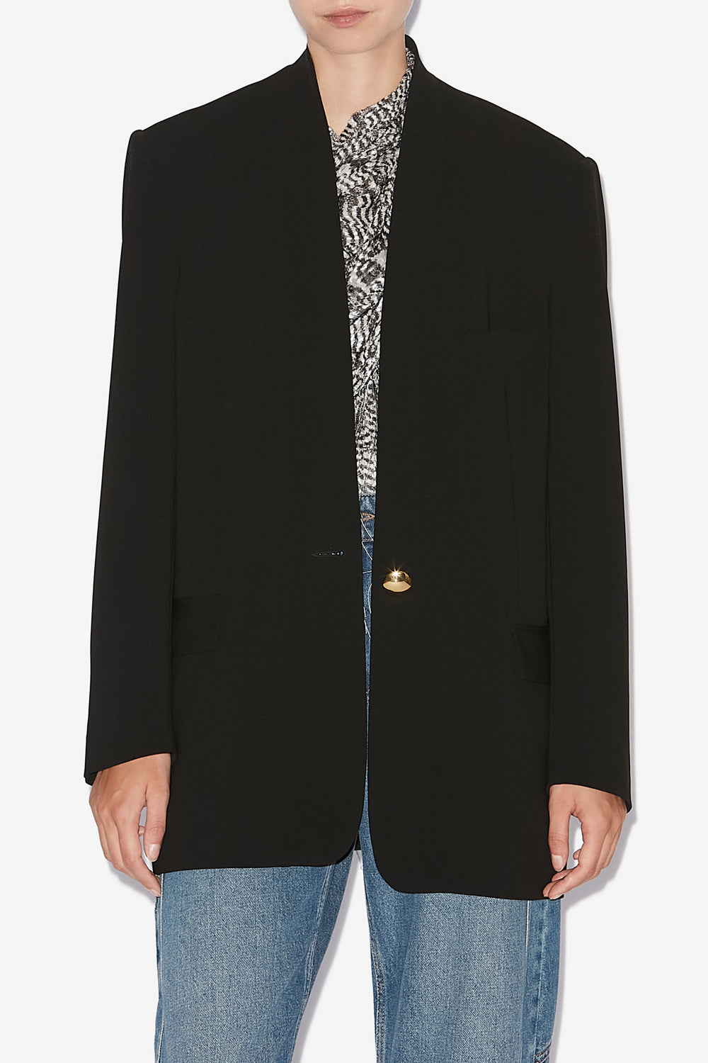 Helona flowing suit jacket - Black - Woman - 4