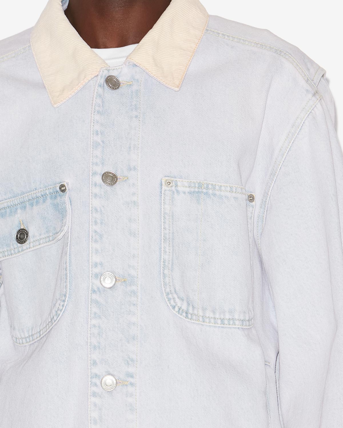 조담 데님 재킷 - 하늘색 - Man - 2