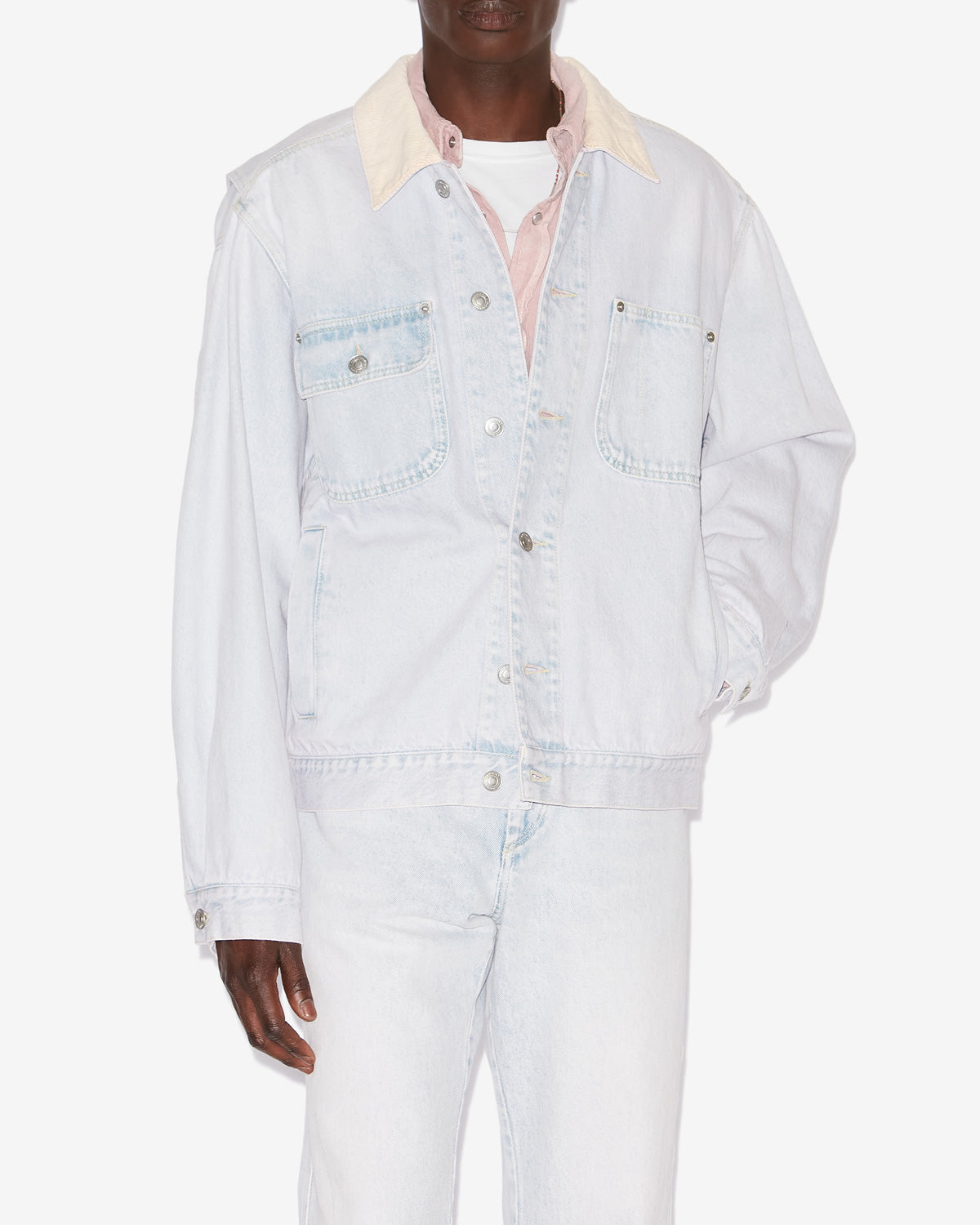 조담 데님 재킷 - 하늘색 - Man - 3