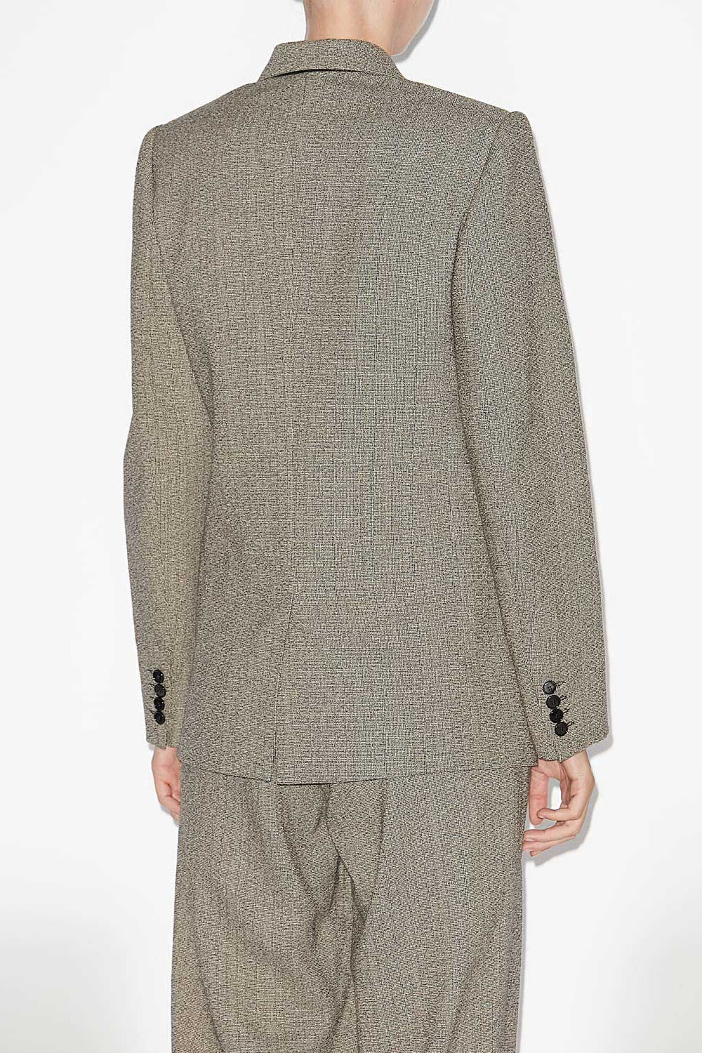 Irma glen plaid suit jacket - Black and ecru - Woman - 5