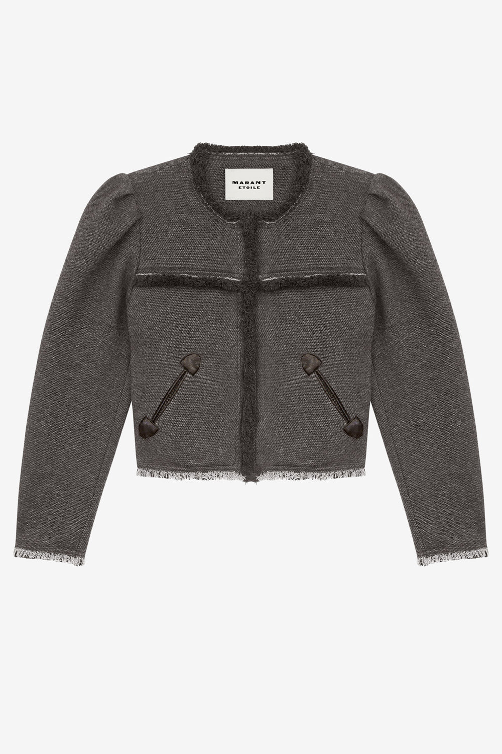 Chaqueta corta delphina con motivos gráficos - Anthracite - Woman - 1