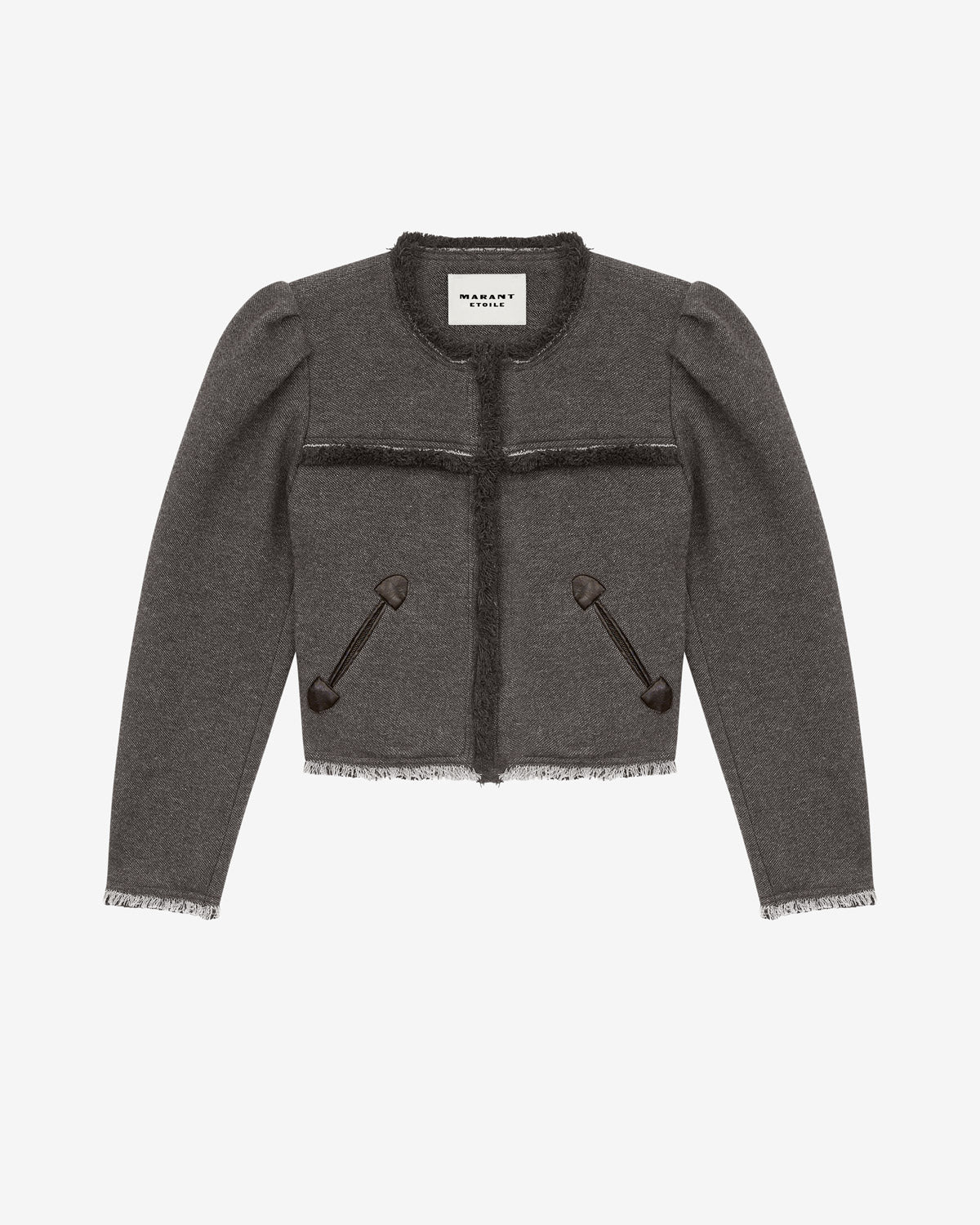 Chaqueta corta delphina con motivos gráficos - Anthracite - Woman - 5