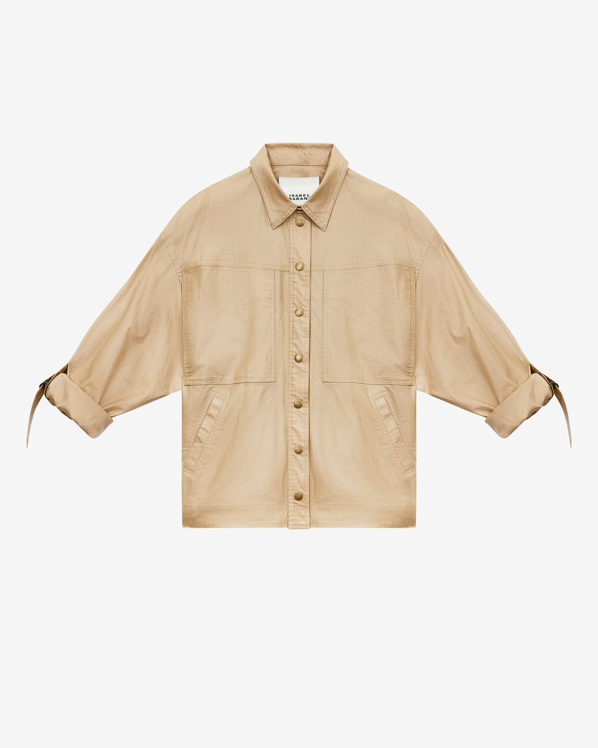 Chaqueta florania de lino revestido - Beige - Woman - 5