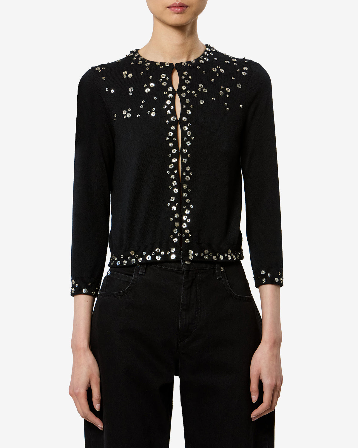 Amaria silk cardigan Woman black | ISABEL MARANT Official online store