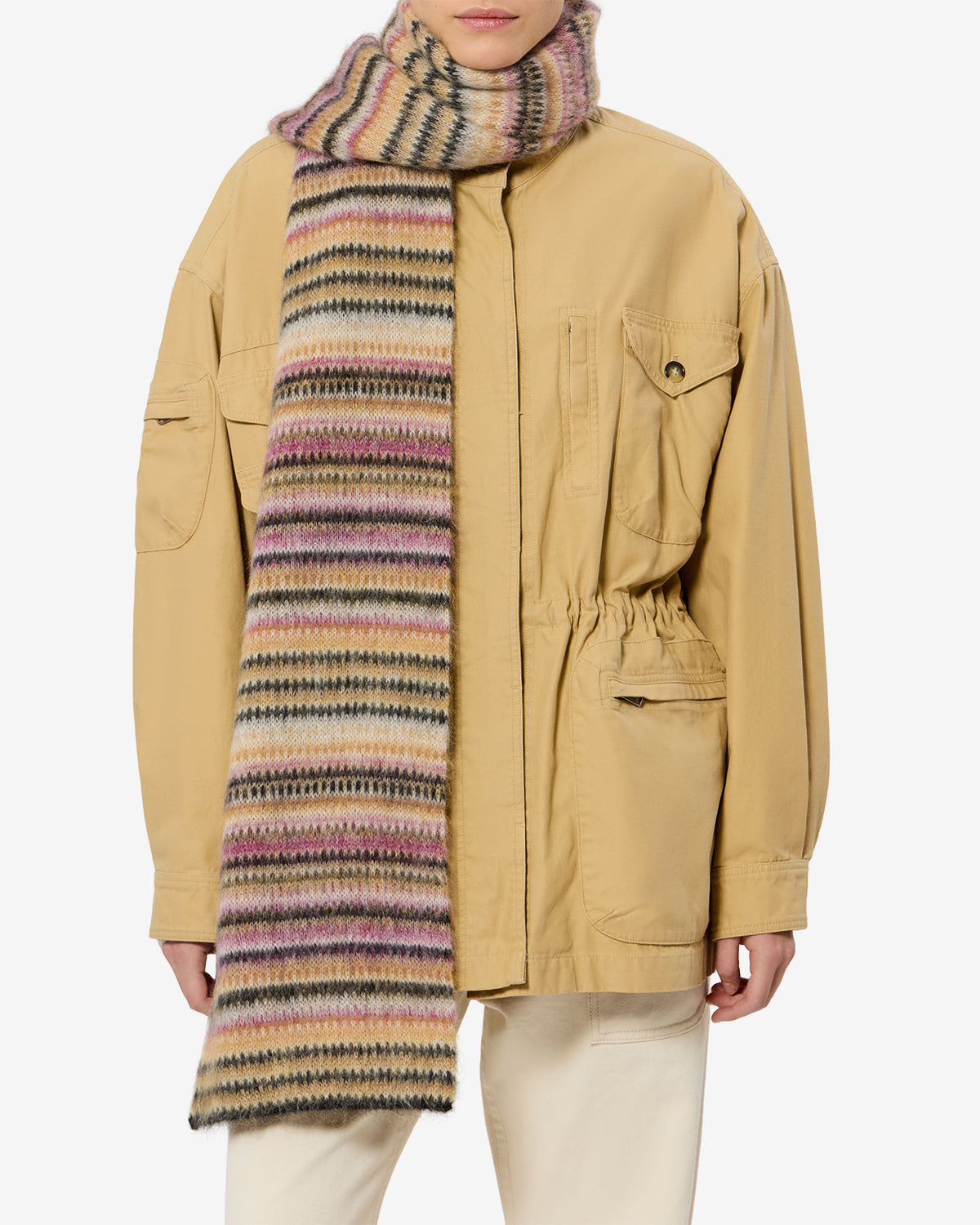 Mouna mohair scarf Woman mustard | ISABEL MARANT Official online store