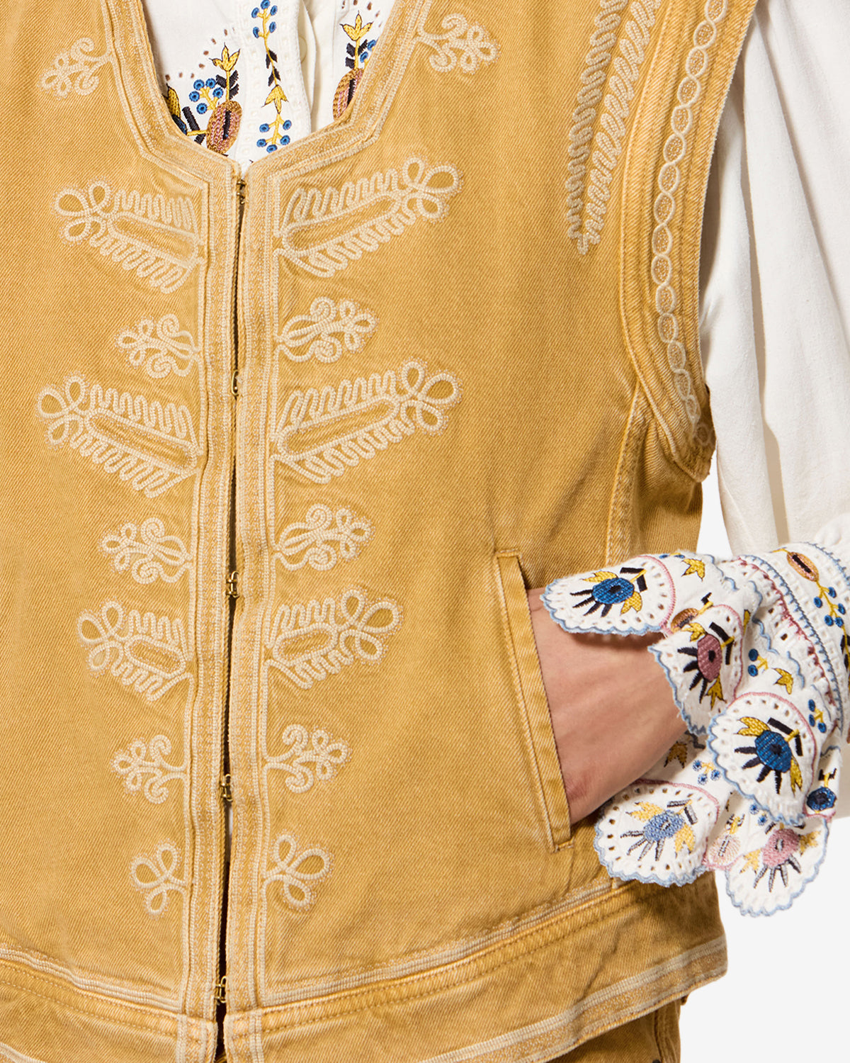 EDMEE DENIM JACKET Woman honey | ISABEL MARANT Official online store