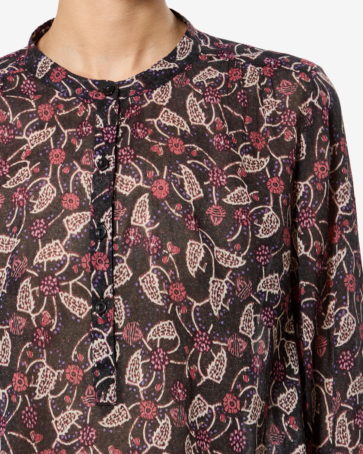 Maria Top Woman Black/Raspberry | ISABEL MARANT Official online store