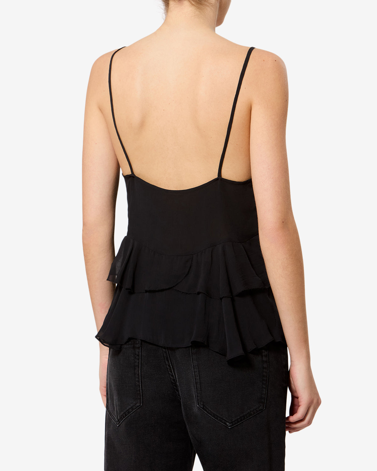 Briara Top Woman black | ISABEL MARANT Official online store