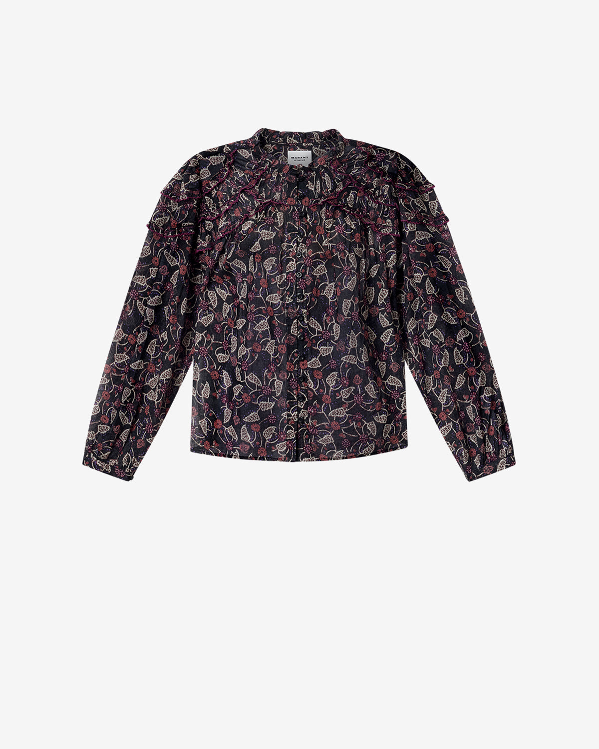 Christa Top Woman Black/Raspberry | ISABEL MARANT Official online