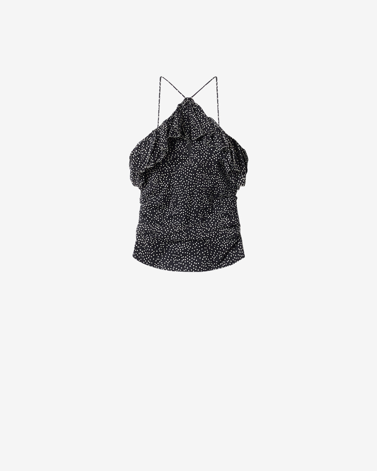 Djimia Top Woman black and ecru | ISABEL MARANT Official online store