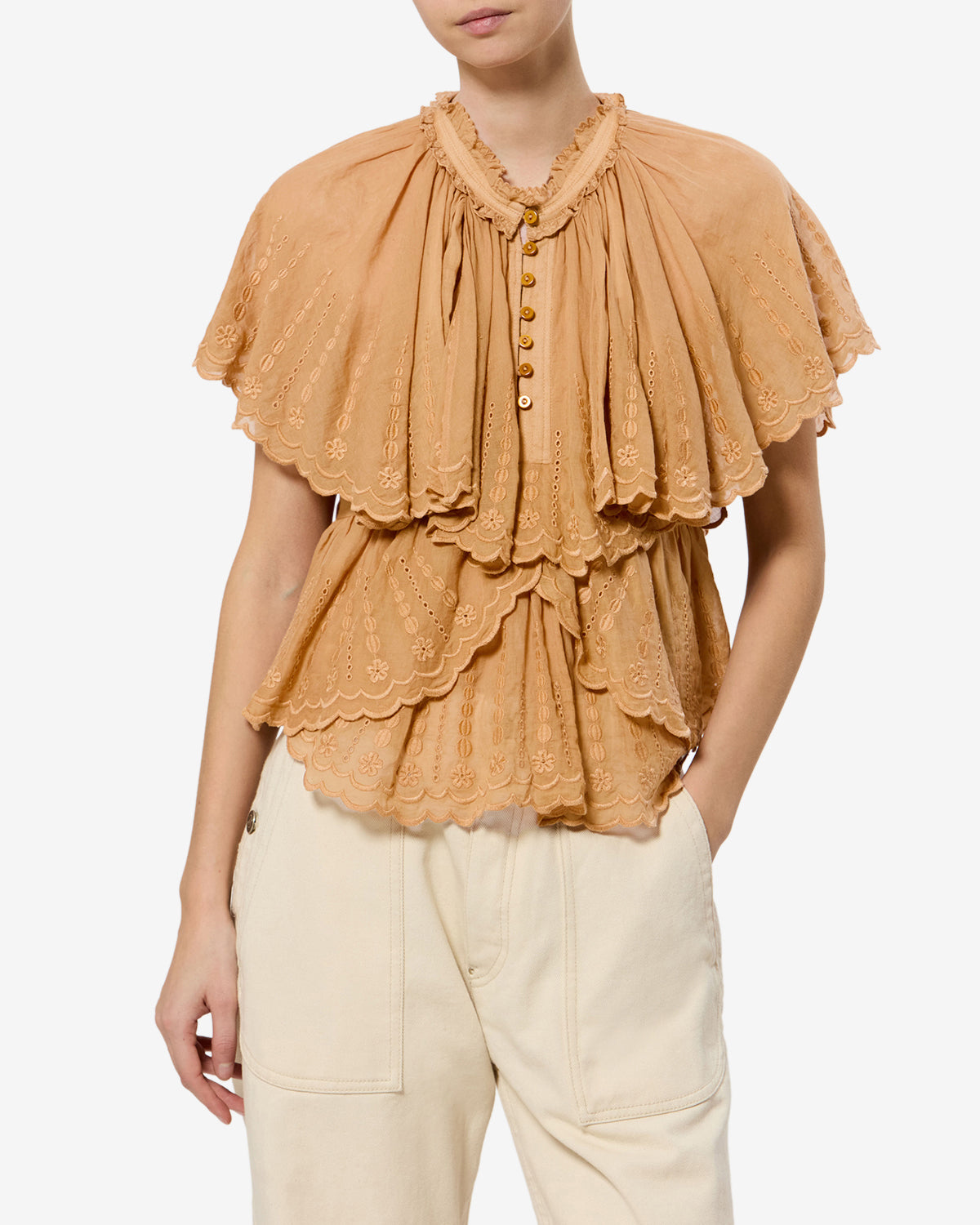 Lorna Top Woman caramel | ISABEL MARANT Official online store