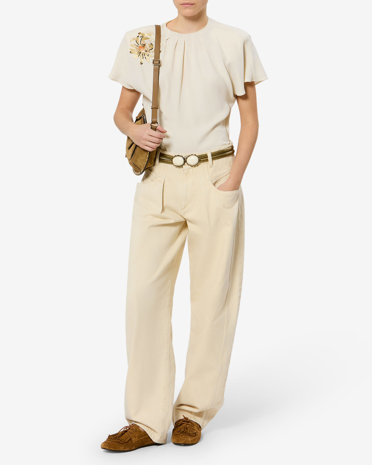 Sakine Top Woman ecru | ISABEL MARANT Official online store