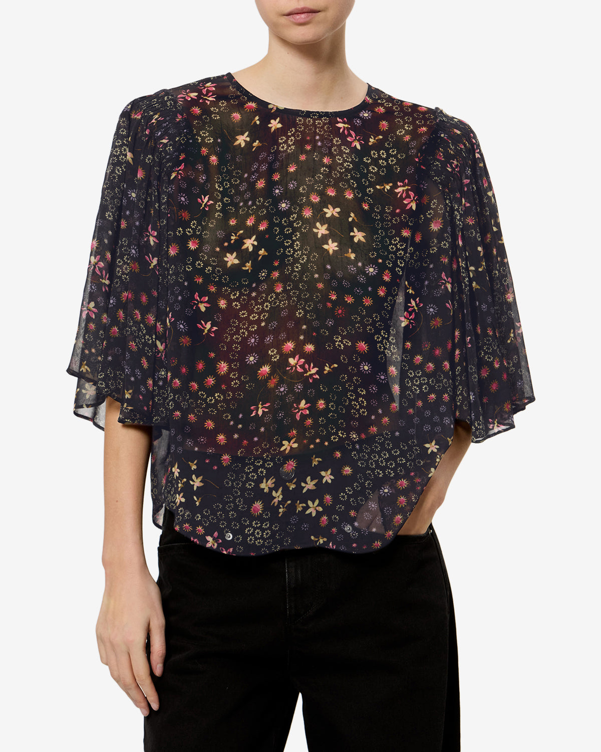 ëpa epa エパ organdy dot blouse“BLK” Floma Top Woman black and ecru | ISABEL MARANT Official online store
