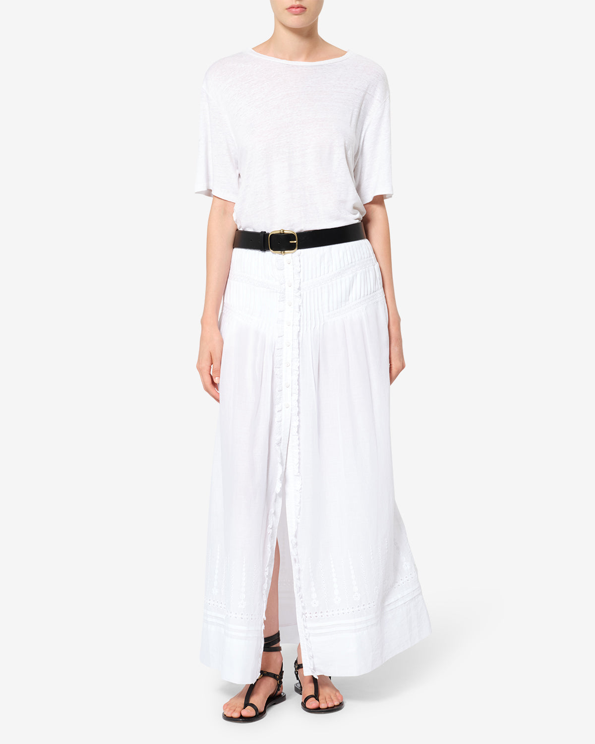 Lorraine Skirt Woman white | ISABEL MARANT Official online store