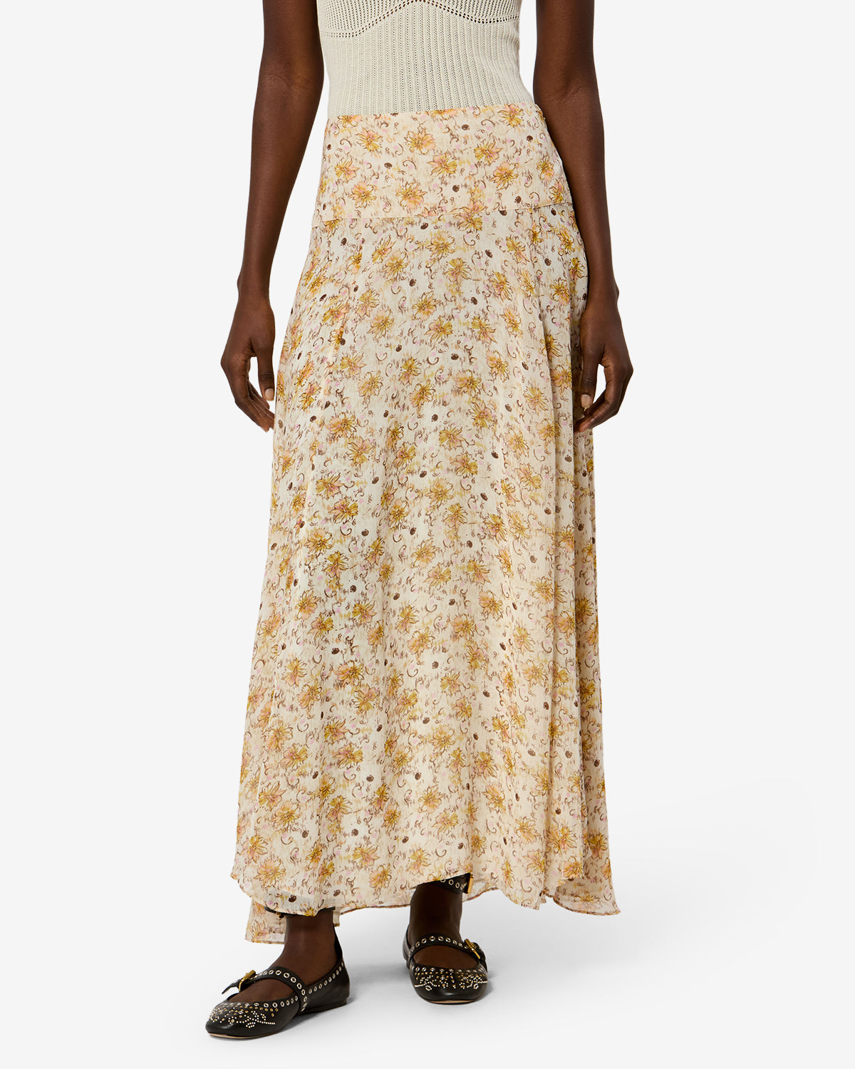 ○ポッキー品です○ISABEL MARANT 花柄スカート36 Fran Skirt Woman light yellow-ecru | ISABEL MARANT Official online