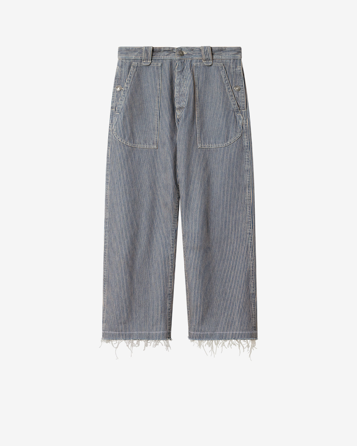ISABEL MARANT ETOILE CLOTILDE ワイドパンツ Ermina Pants Woman blue-white | ISABEL MARANT Official online store
